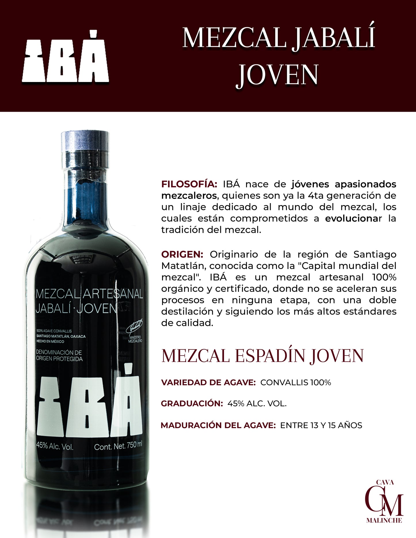Mezcal Jabalí Agave Silvestre 18 años 45° 750ml
